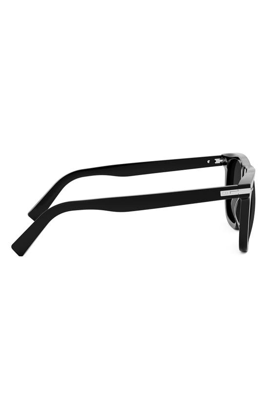 Shop Dior 'blacksuit S13i 53mm Geometric Sunglasses In Shiny Black / Smoke