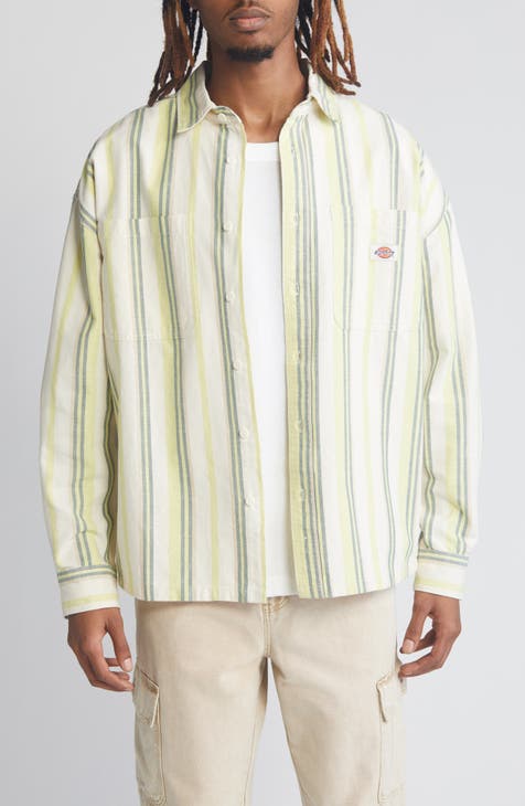 Glade Stripe Cotton Button-Up Shirt