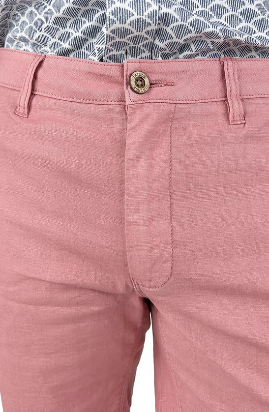 Shop Tailor Vintage 9" Slim Stretch Linen Blend Walk Shorts In Dusty Rose
