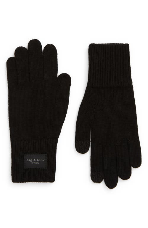 rag & bone Addison Wool Gloves in Black at Nordstrom