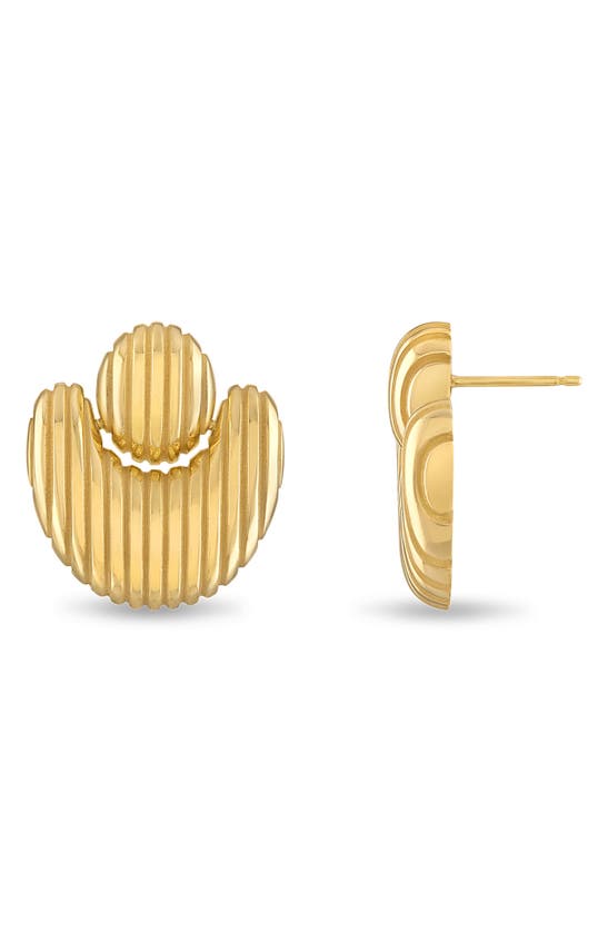 Shop Pamela Zamore Isla Nest Earrings In Gold