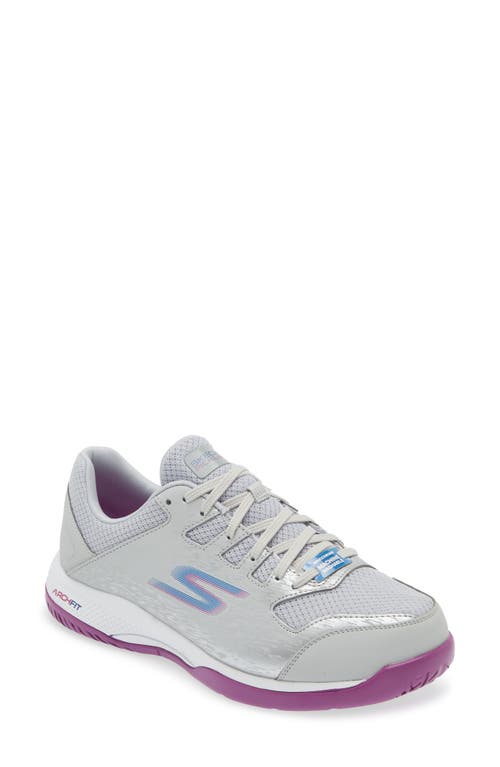 Shop Skechers Viper Court Pickleball Sneaker In Gray/purple