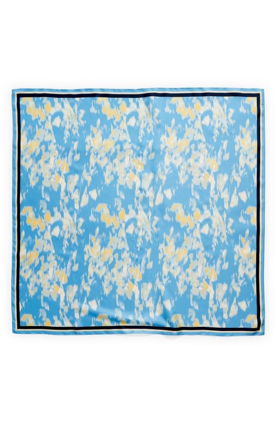 Shop Nordstrom Print Silk Square Scarf In Blue Lotus Blur