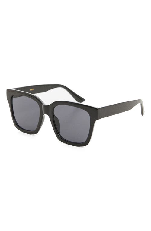 Shop Mango Marai Square Sunglasses In Black