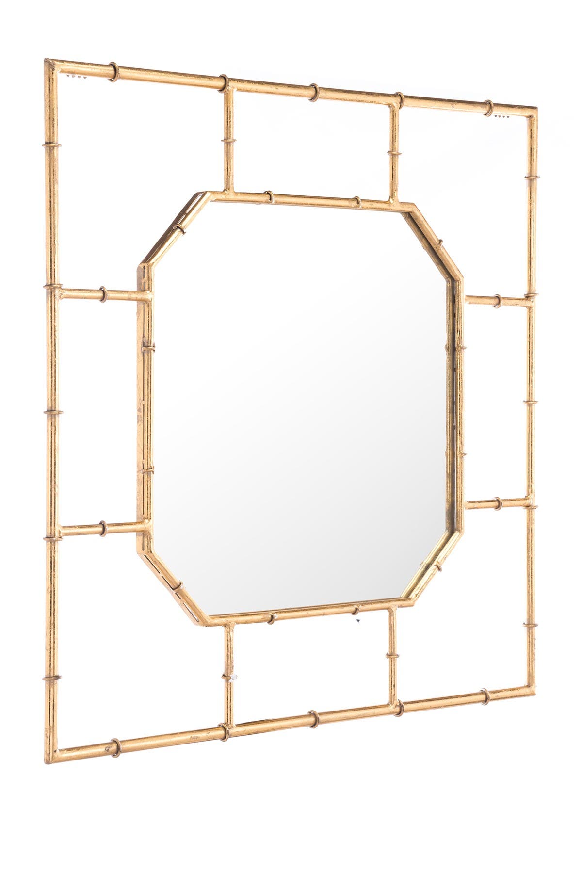 Zuo Modern Bamboo Square Gold Mirror