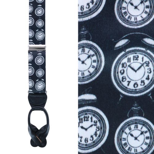 Trafalgar Ticking Time Clock Silk Brace In Black