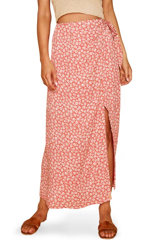 Lost + Wander Madison Floral Skirt in Coral