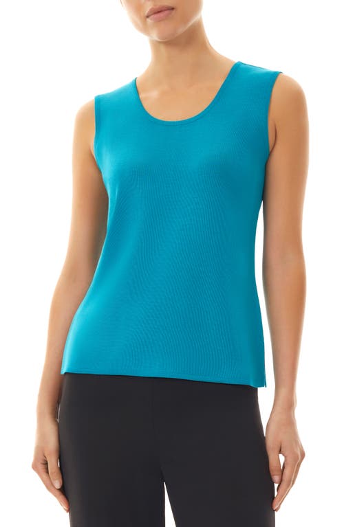 Ming Wang Scoop Neck Tank in Bright Teal