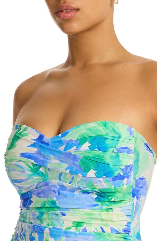 Shop Sea Level Key Largo Bandeau One-piece Swimsuit In Blue