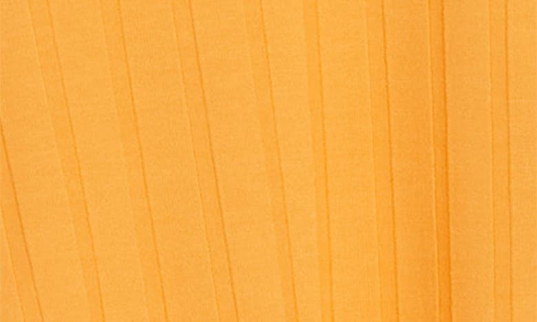 Shop Cotton Emporium Ribbed Cardigan Top In Orange