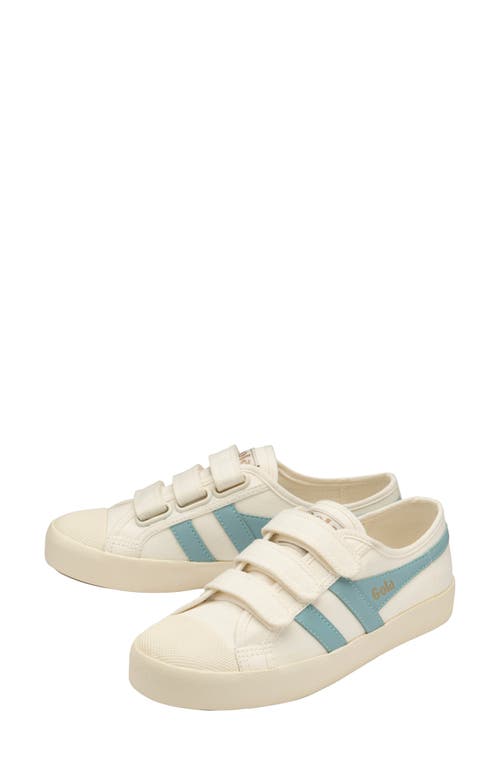 Gola Coaster Low Top Sneaker In Off White/powder Blue