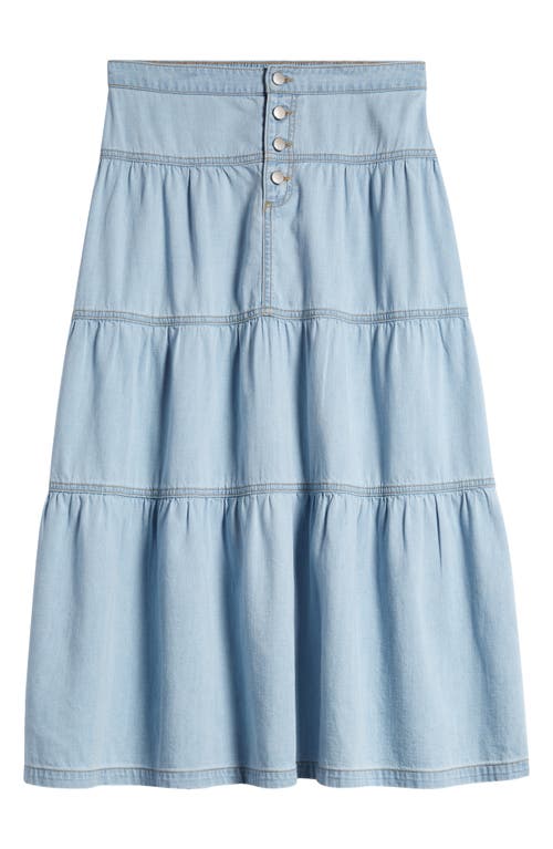 Love, Fire Kids' Prairie Maxi Skirt Light Wash at