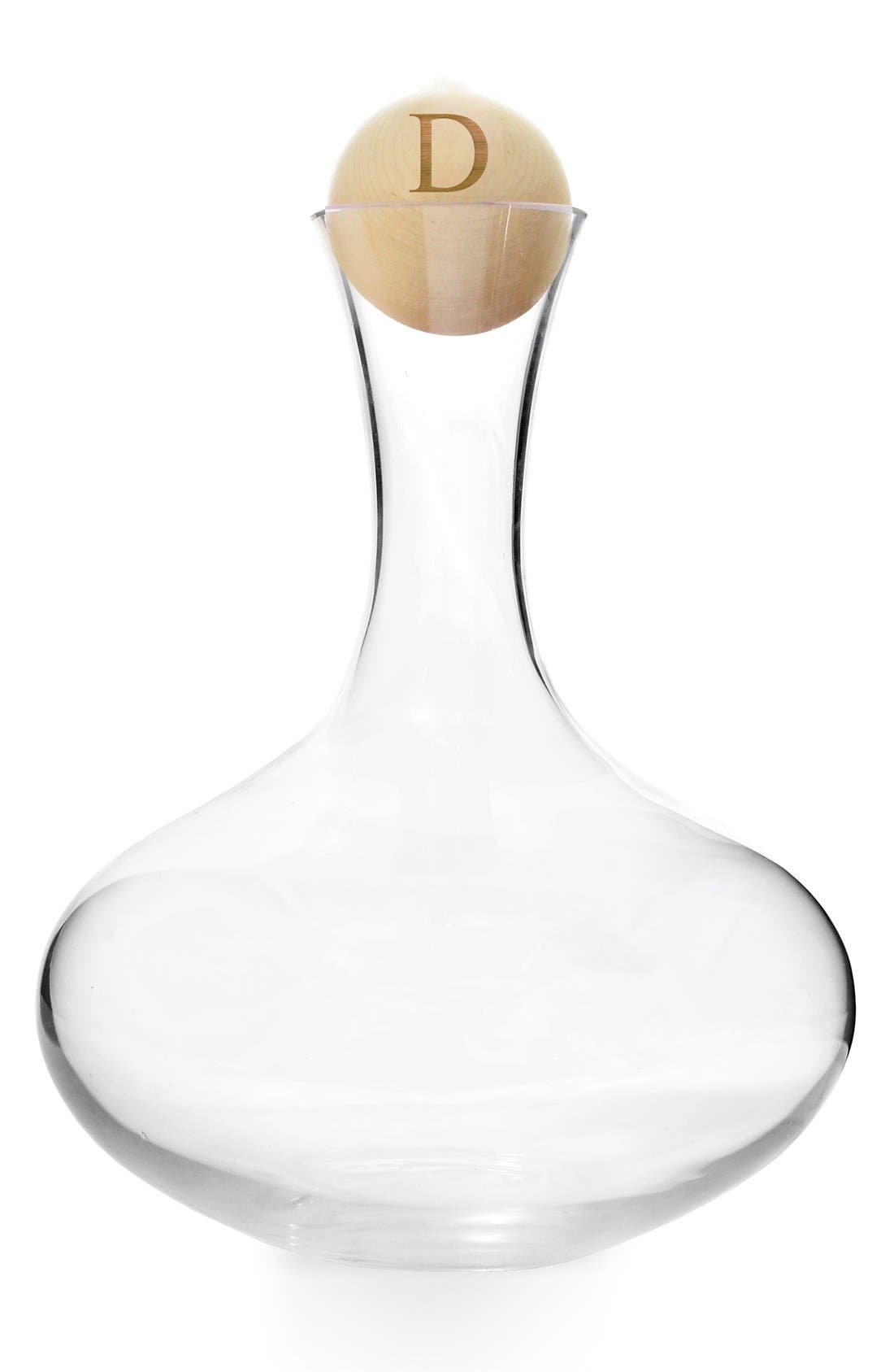 CATHY'S CONCEPTS,
                                        Monogram Wine Decanter,
                                        Main thumbnail 4, color,
                                        104
