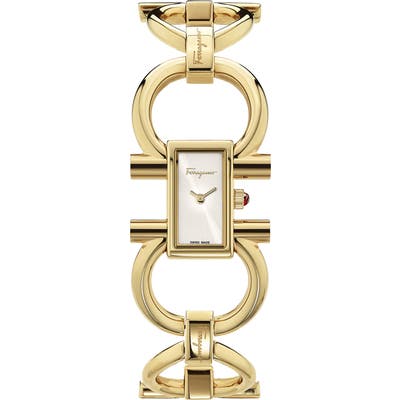 Salvatore Ferragamo Double Gancini Bracelet Watch, 13.5Mm X 23.5Mm