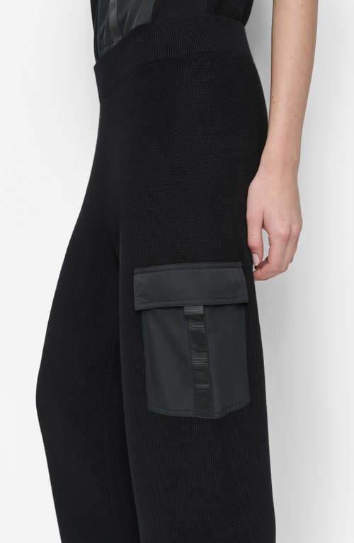 Dkny Cargo Sweater Pants In Black