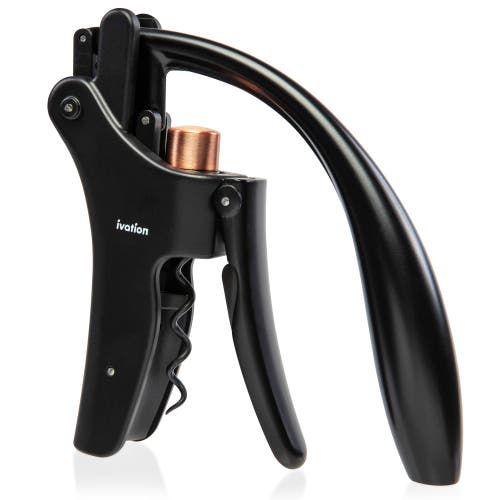 Ivation Manual Wine Bottle Opener In Black