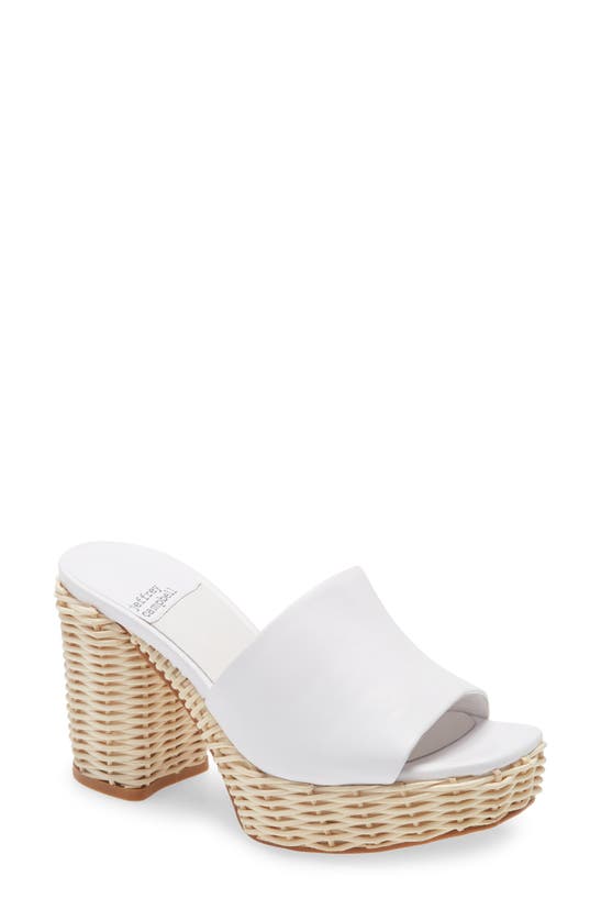 Jeffrey Campbell Magda Slide Sandal In White 