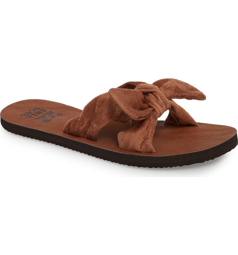 BILLABONG Tied-Up Slide Sandal, Main, color, DESERT BROWN