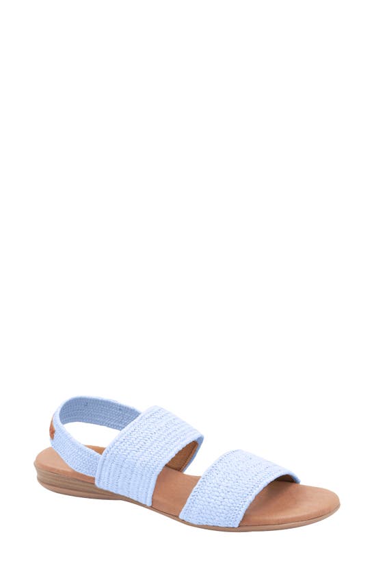 Shop Andre Assous Nigella Featherweight Woven Slingback Sandal In Sky Blue