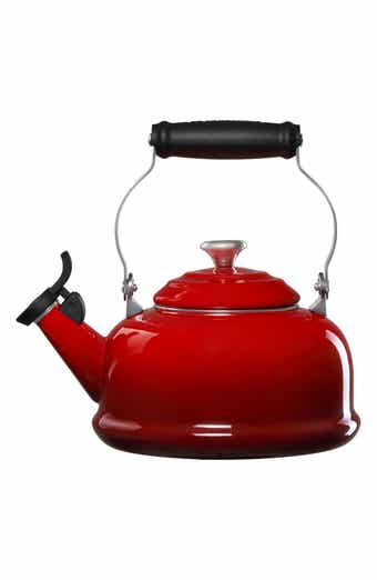 Viking 2.6-Quart Stainless Steel Whistling Tea Kettle, Red – Domaci