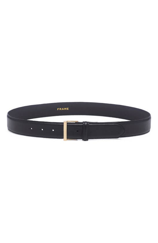 Frame Classic Leather Belt In Noir | ModeSens