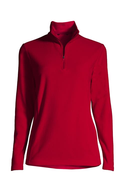 Shop Lands' End Anyweather Fleece Quarter Zip Pullover In Rich Red