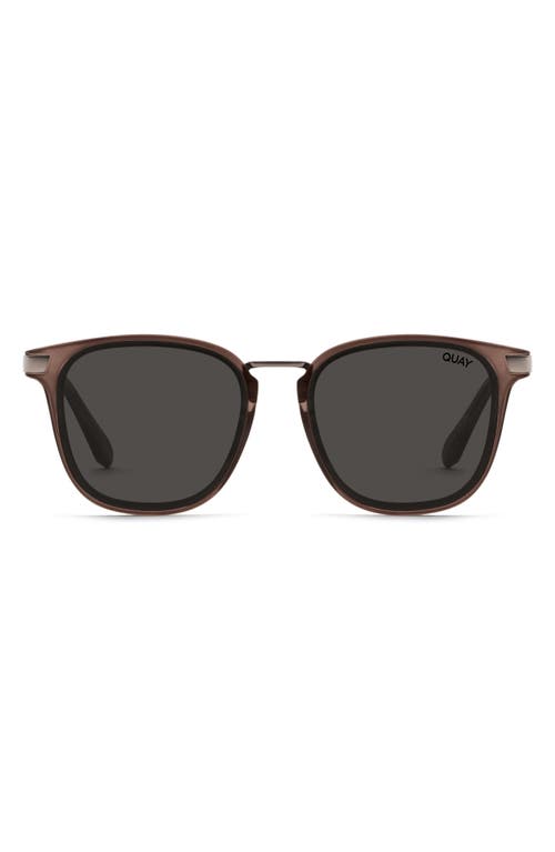 Quay Australia Jackpot Remixed 54mm Polarized Round Sunglasses in Brown/Black at Nordstrom