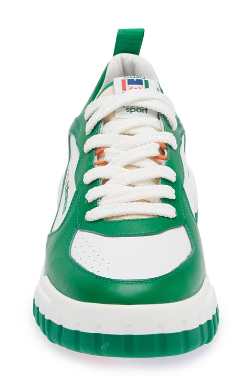 Shop Casablanca Tennis Court Sneaker In Green/white