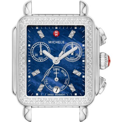 Michele Deco Diamond Diamond Dial Watch Head, 3m X 35Mm