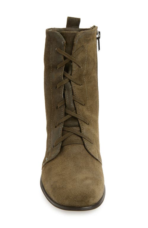 Shop Naot Majesty Lace-up Boot In Oily Olive Suede