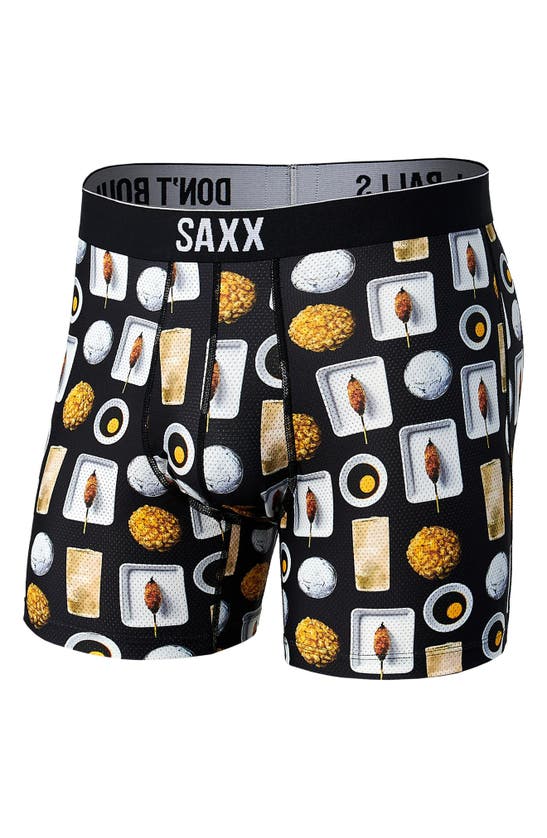 Saxx Volt Boxer Briefs In Neatly Organized- Black