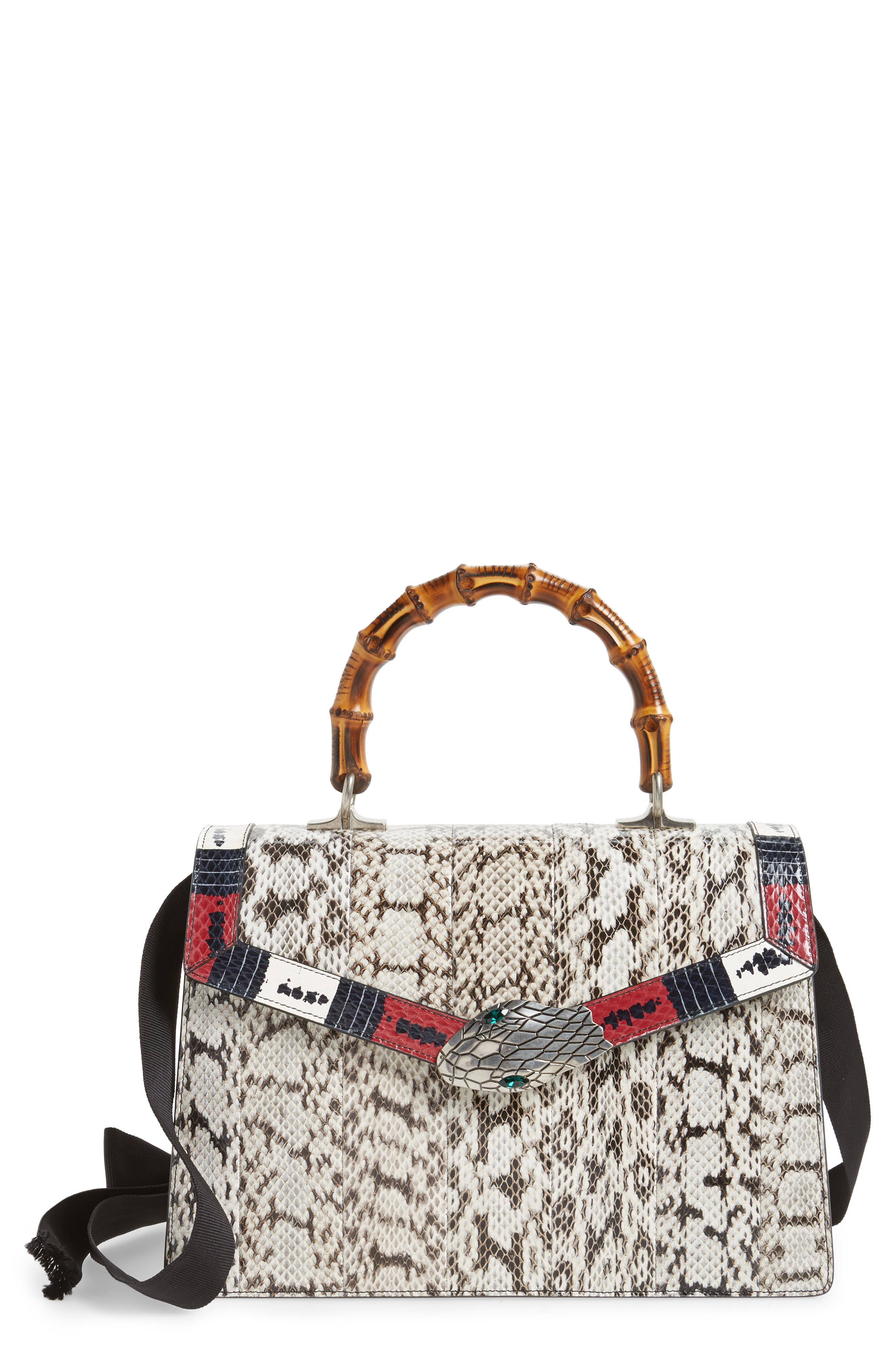 Gucci Medium Minerva Genuine Snakeskin Top Handle Bag Nordstrom