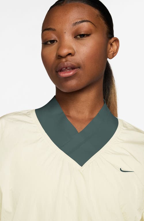 Shop Nike Sportswear Essential Woven Top In Sail/vintg