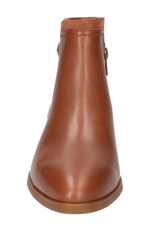 Bella Vita Womens Zipper Faux Leather Ankle Boots In Camel Leather