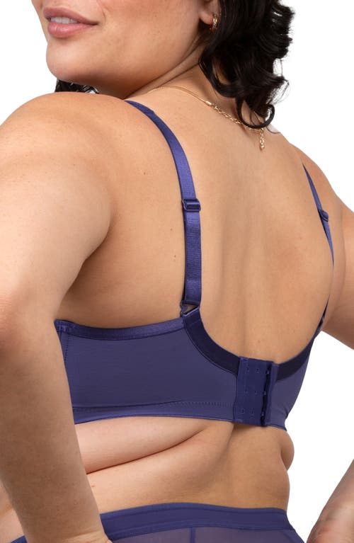 Shop Curvy Couture Underwire Plunge Bra In Vintage Blue