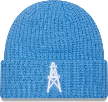 47 Light Blue Houston Oilers Gridiron Classics Meeko Cuffed Knit Hat with Pom