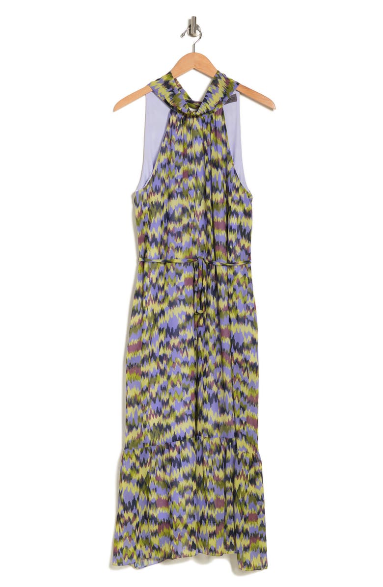 Donna Ricco Women's Clip Dot Midi Dress Blue Size 16