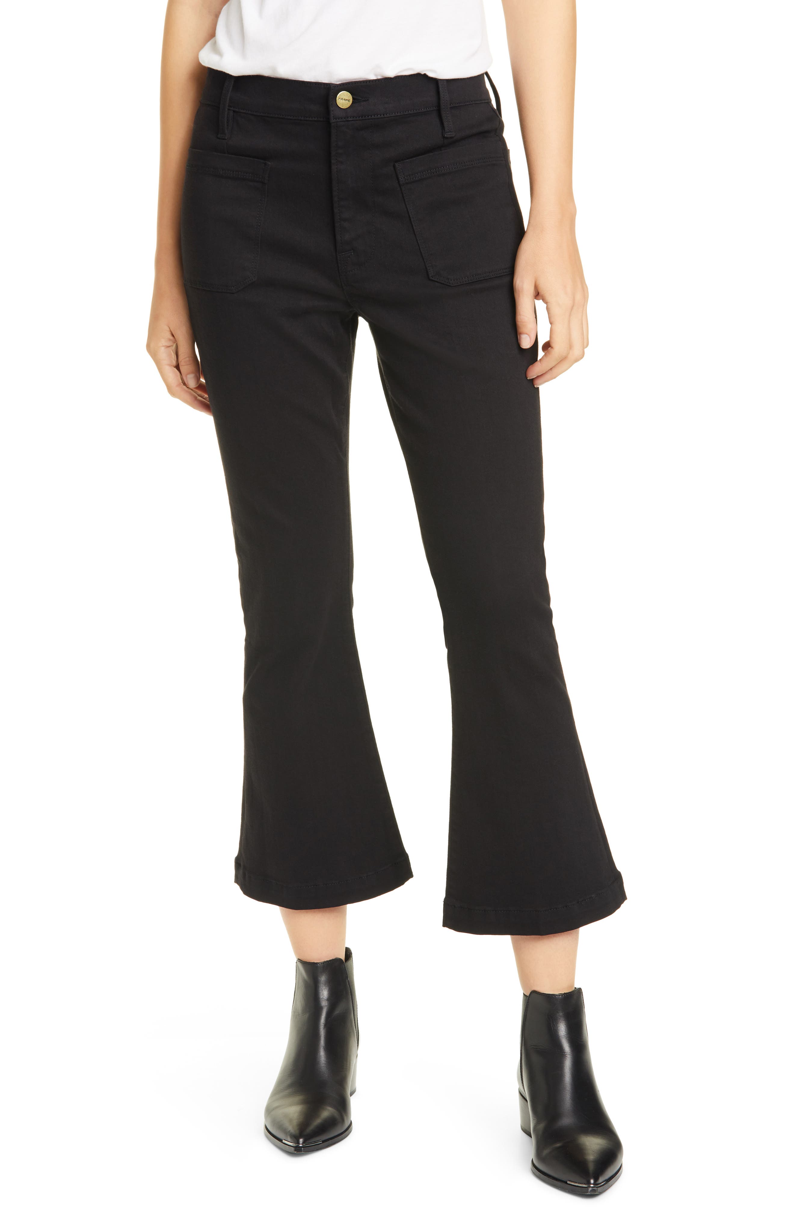 FRAME | Le Bardot High Waist Crop Flare Jeans | Nordstrom Rack