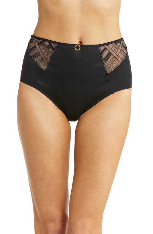 Chantelle Lingerie Graphic Allure High Waist Support Briefs Black-11 at Nordstrom,