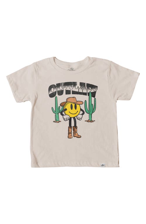 Shop Kid Dangerous Kids' Outlaw Smiley Graphic T-shirt In Natural