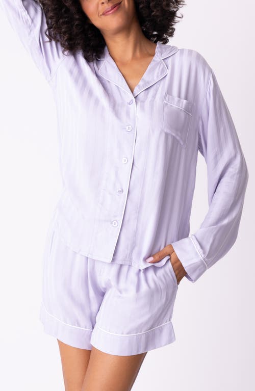 Shop Pj Salvage Sunday Sateen Short Pajamas In Soft Orchid