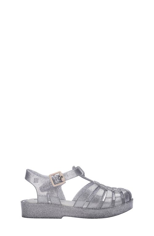 Melissa Kids Mini Posses Sandal In Clear Glitter