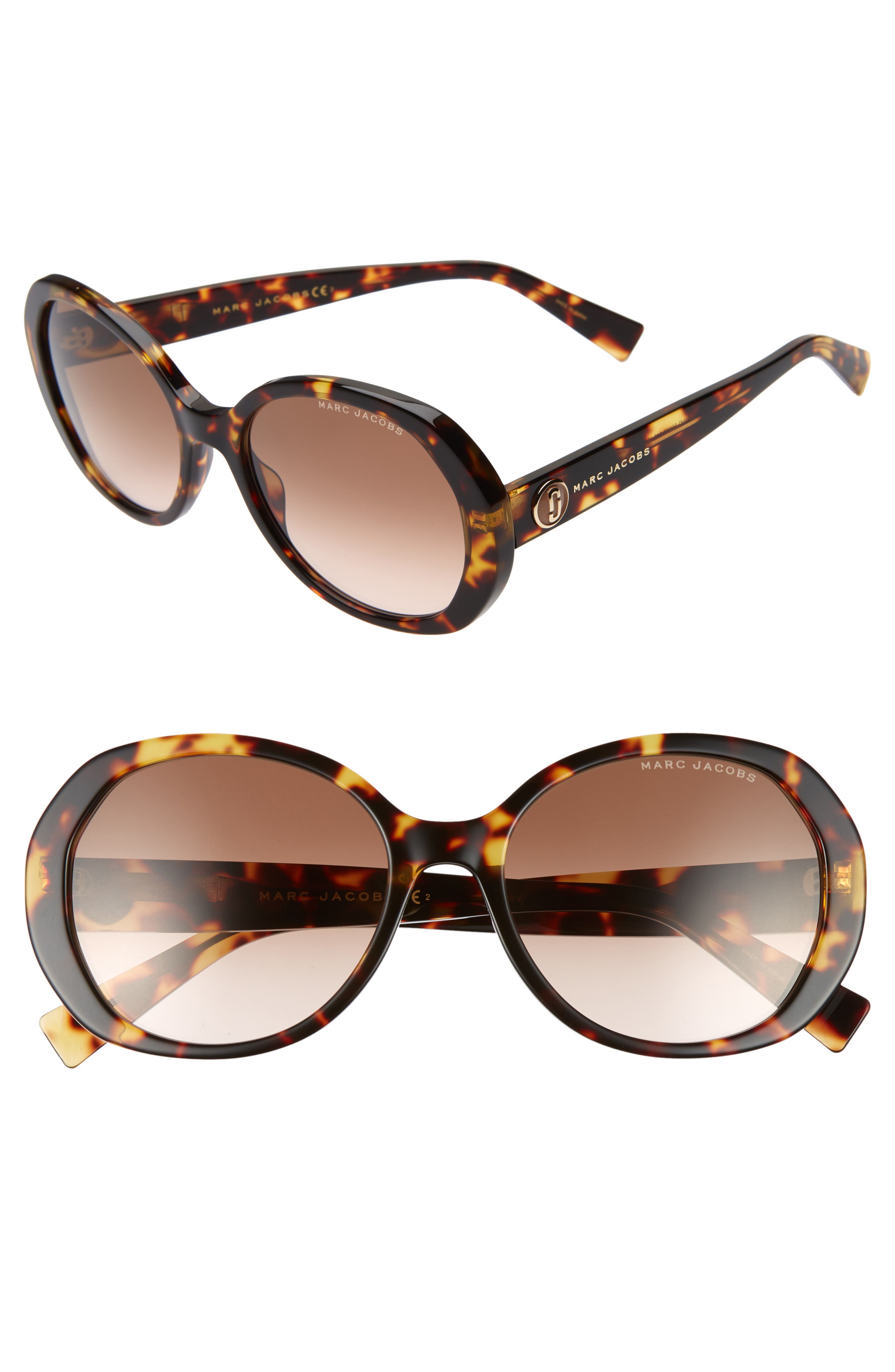 MARC JACOBS 56mm Round Sunglasses Nordstrom