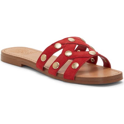 Vince Camuto Vazista Studded Slide Sandal, Red