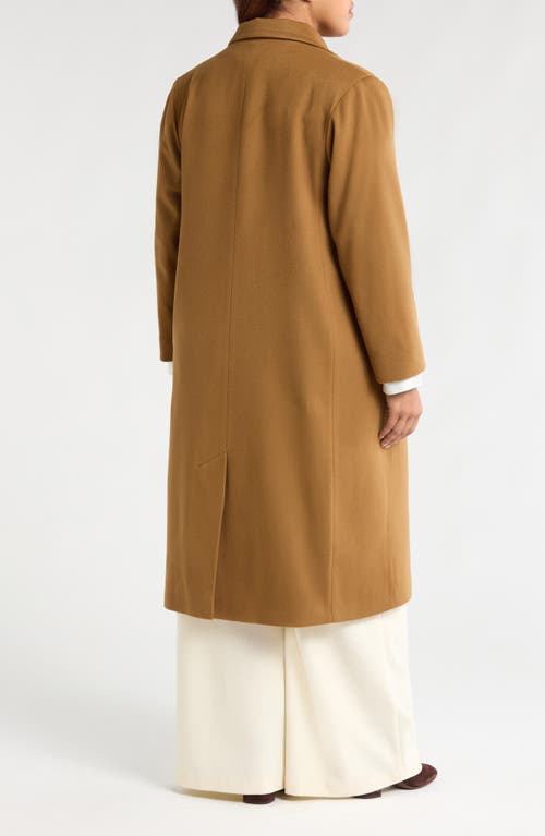 Fleurette Holland Longline Wool Coat In Vicuna