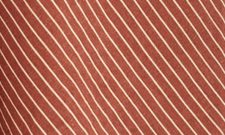 Nobody's Child Lia Stripe Linen Blend Midi Dress In Red