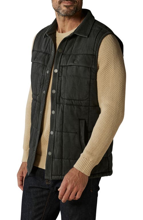 The Normal Brand Jackie Premium Fleece Quilted Lodge Vest In Phantom