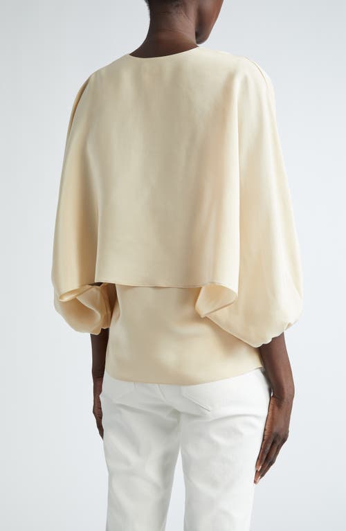 LAFAYETTE 148 LAFAYETTE 148 NEW YORK BISHOP SLEEVE LAYERED SILK TOP 