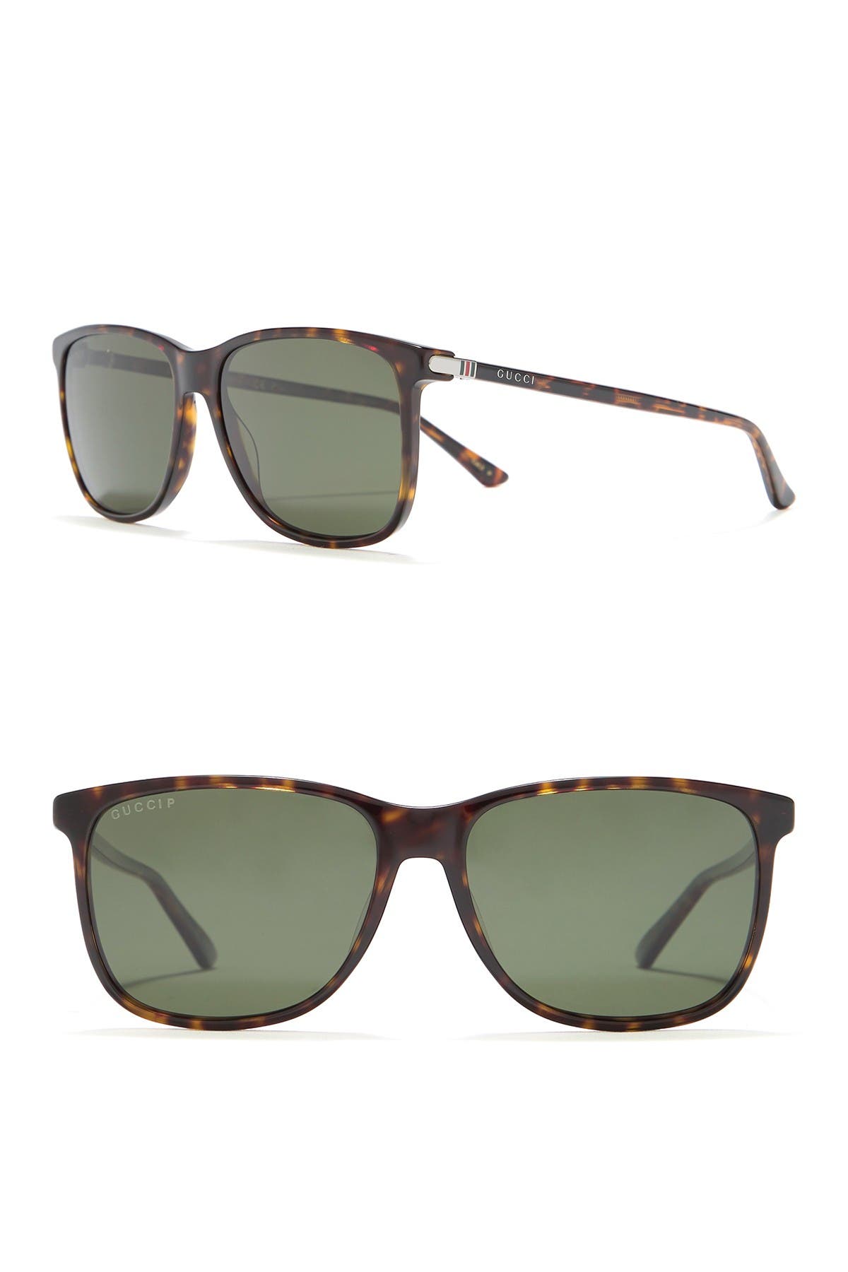 gucci 57mm square sunglasses