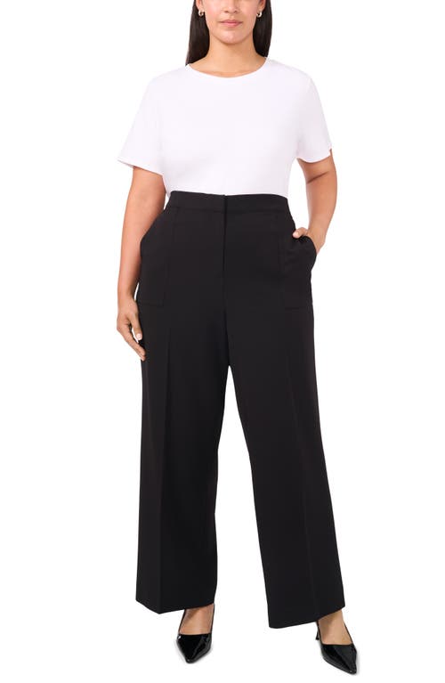 Shop Halogenr Halogen(r) Elastic Back Wide Leg Pants In Rich Black